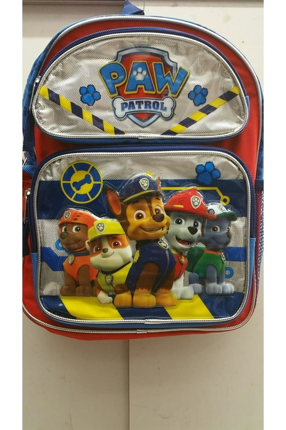 Medium Backpack - Paw Patrol - Silver School Bag New 115344