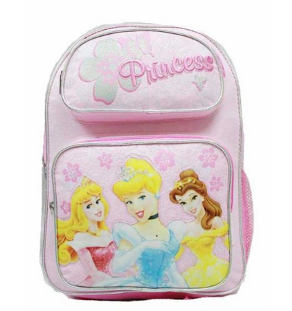 Medium Backpack - - Princess - Pink w/Flowers New School Bag 37697 - image 1 of 3