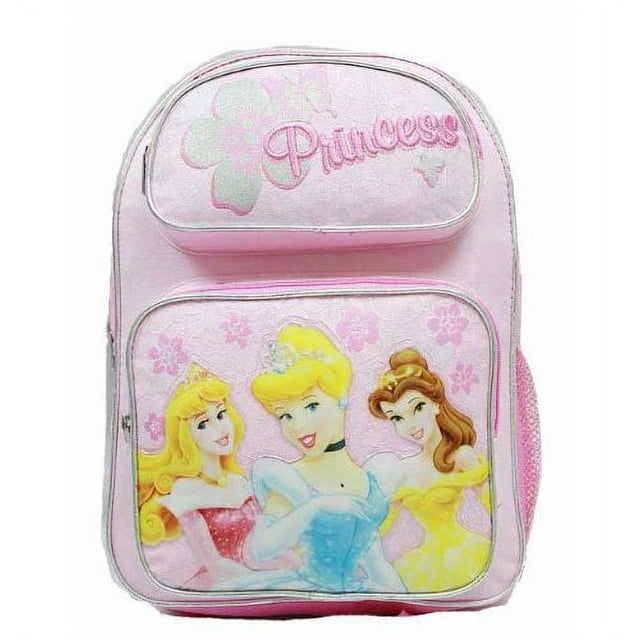 Medium Backpack - - Princess - Pink w/Flowers New School Bag 37697