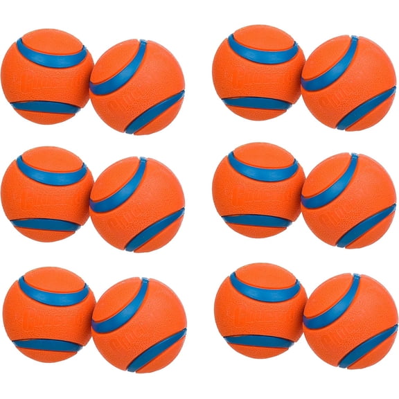 Medium   Ball (6 , 12 Balls Total, 2.5-Inch, Orange, Water Resistant, Medium Breeds)