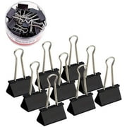 LICILICI Durable Metal Binder Clips, Black, 24 Count