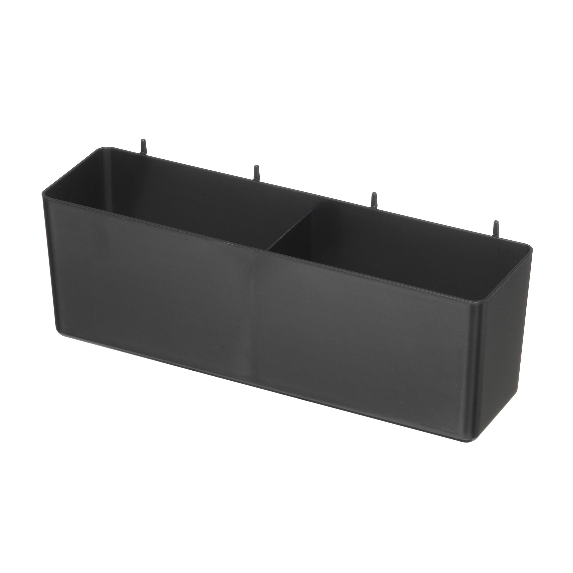 Medium Black Plastic Pegboard Storage Bin for Craft Supplies