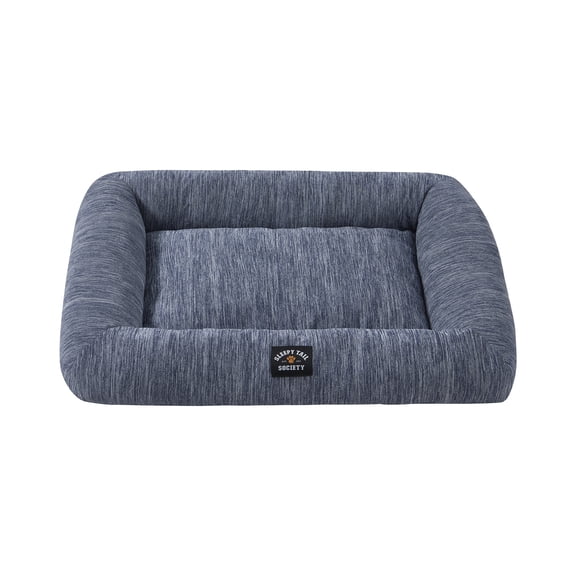 Medium Blue Polyester-Nylon Cooling Pet Bed