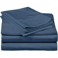 thumbnail image 1 of Medium Blue Solid Full (54"x 72") Size Sleeper Sofa Bed Sheet Set - Luxury 100% Egyptian Cotton - 800 Thread Count - Fits Mattresses Up to 8" Inches Deep Pocket, 1 of 5