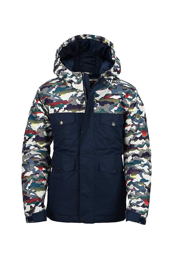 Medium Boy's Camoflauge Print Insulated Jacket M