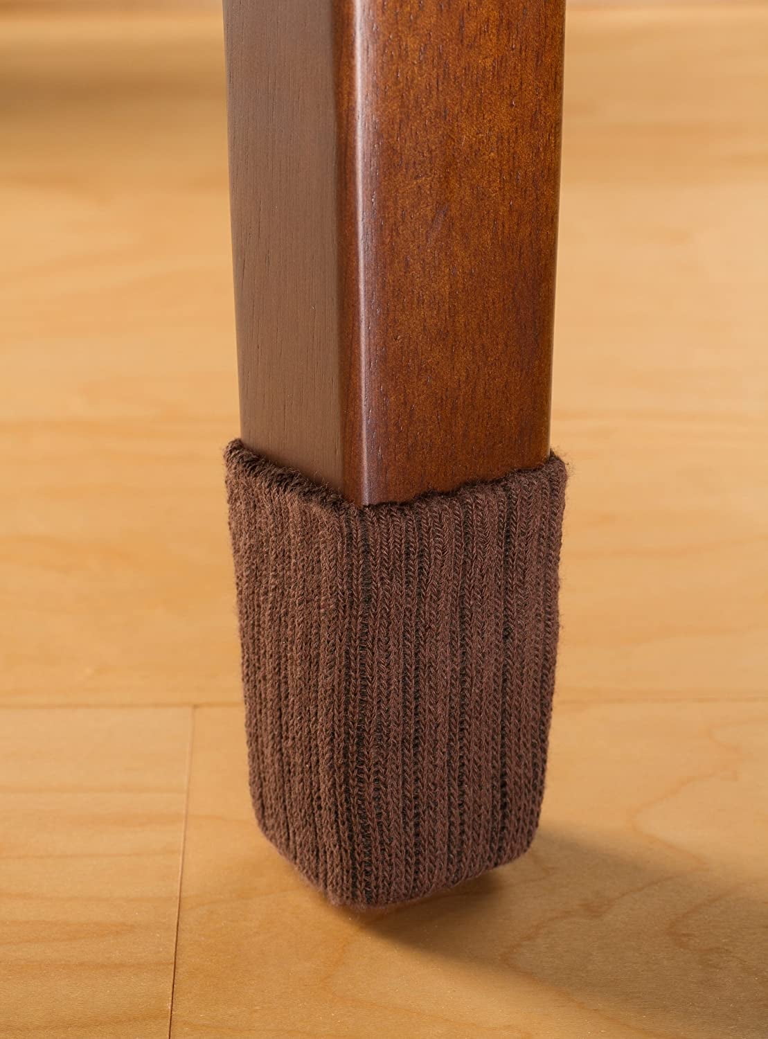 Medium/BrownNancyProtectz Patented with Rubberized Grips/Chair Leg Hardwood Floor Protectors