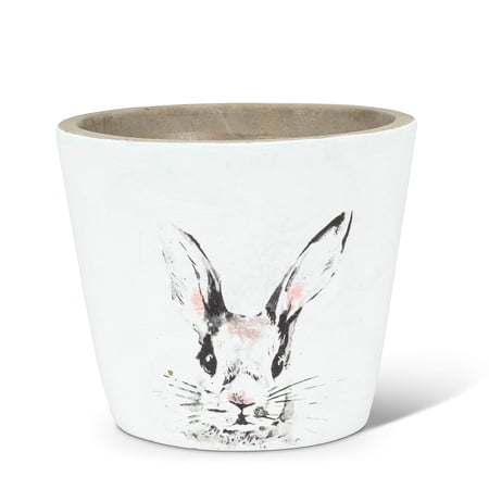 Abbott Collection 27-BENJAMIN-523-MD Md Bunny Head Planter-5" H, Medium, White/Grey