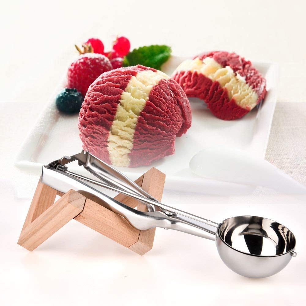 Ice Cream Cookie Scoop Set of 3, Melon Baller Scoop Anti-Freeze Handle  Stainless Steel Scooper with Trigger, Spring Handle - AliExpress