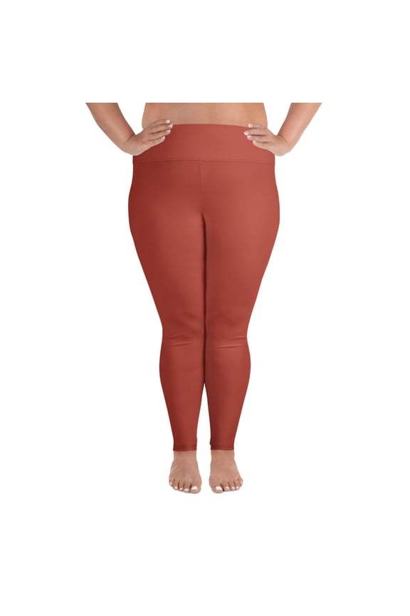Medium Carmine, Red Plus Size Leggings, Red Leggings for Plus Size, Big Size Red Leggings, Red Leggings for Big Women