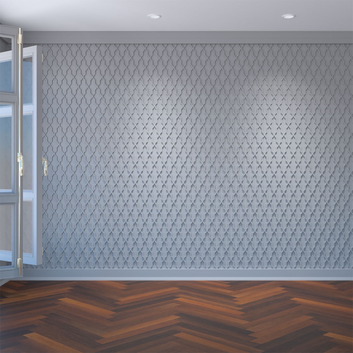 Medium Gray PVC Decorative Fretwork Wall Panels