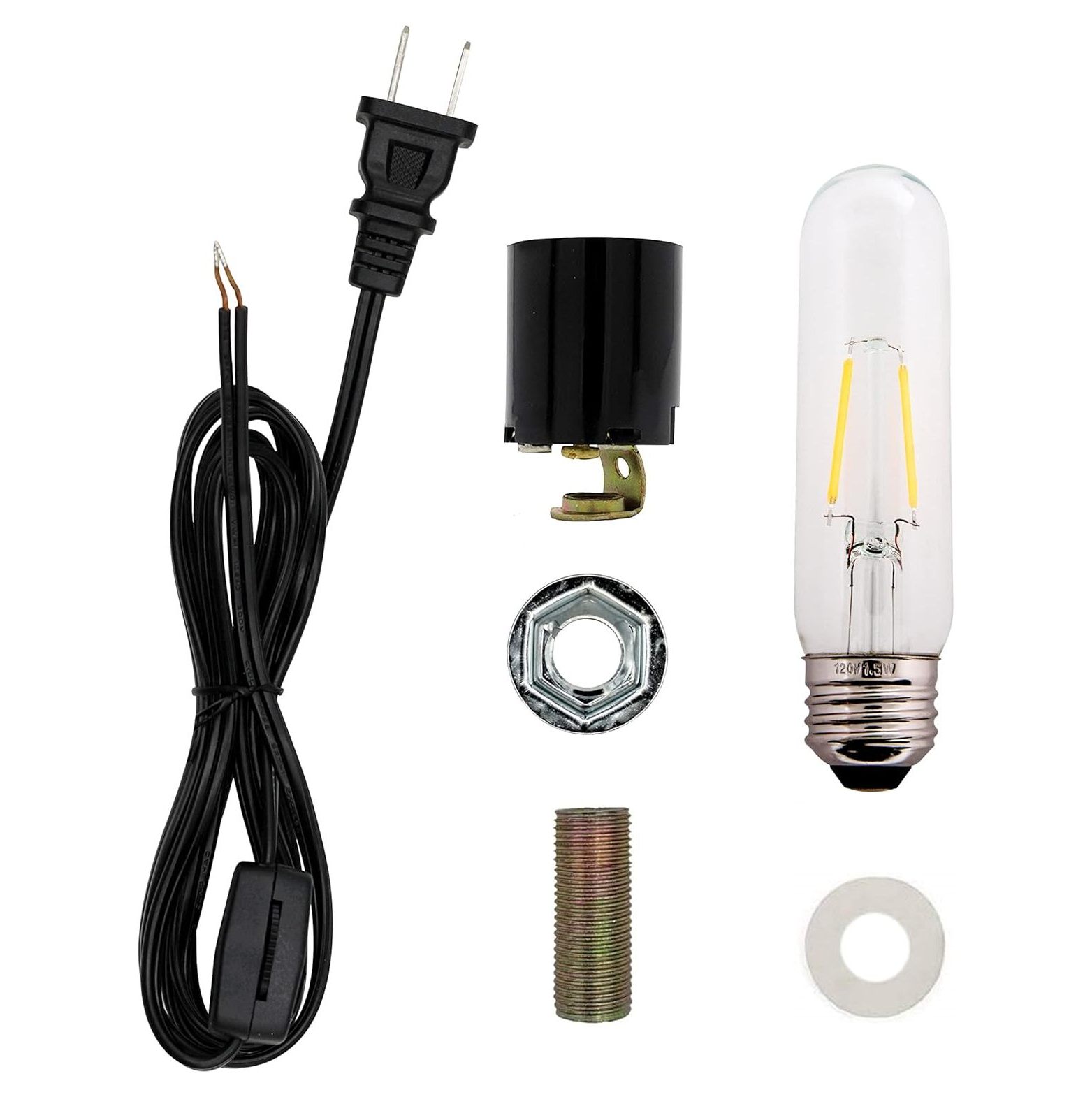 Medium Ceramic Christmas Tree Wiring Kit with 1.5 watt LED Bulb