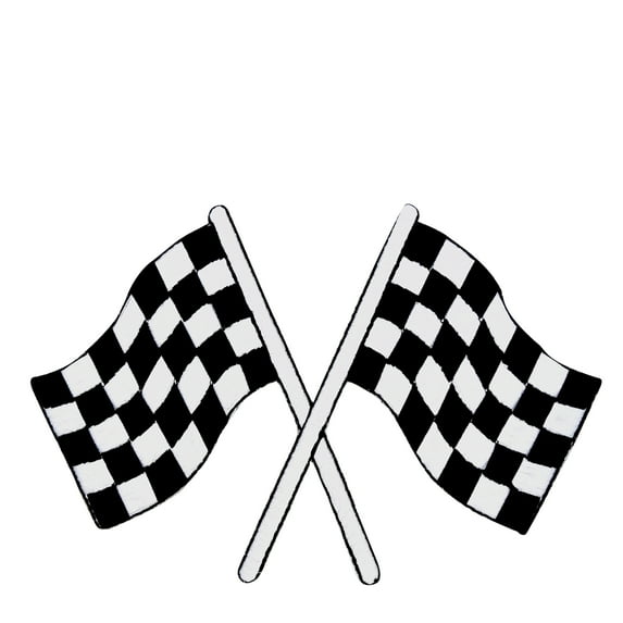 Medium - Checkered Flag - Racing - Iron on Applique/Embroidered Patch