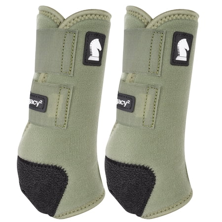 Medium Classic Equine Horse Sports Rear Hind Boots Legacy2 Olive
