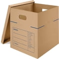 thumbnail image 1 of Medium Classic Moving Box 20 Pack, Reinforced Handles, Tape-Free Assembly, Box with Lid, 19-in x 14.5-in x 15.5-in, 1 of 5