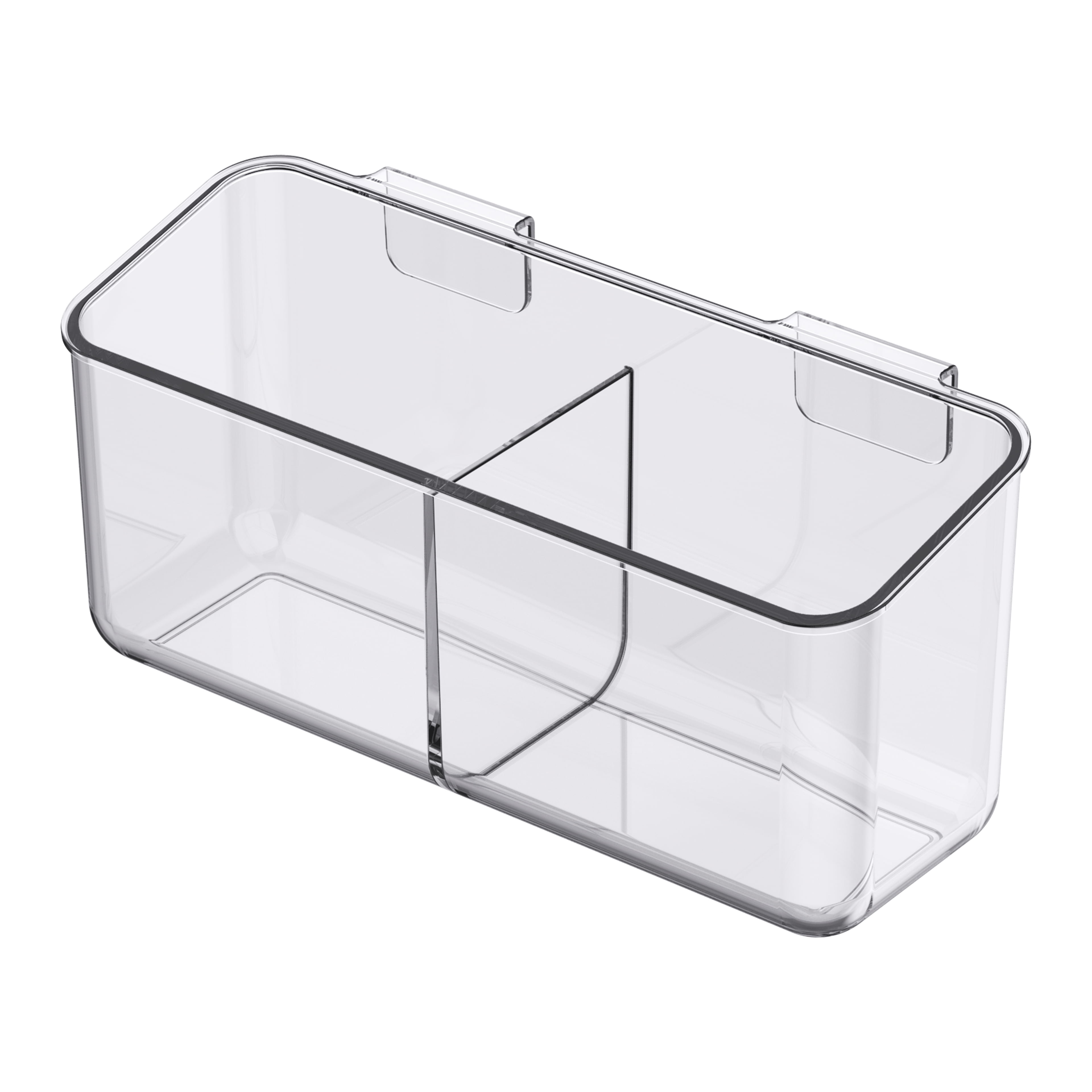 Medium Clear Hanging Organizer Bin by Simply Tidy – Plastic Clip-On Storage for Craft Tools & Supplies - Fits Most Rolling Carts & Uncapped Surfaces - 12 Pack