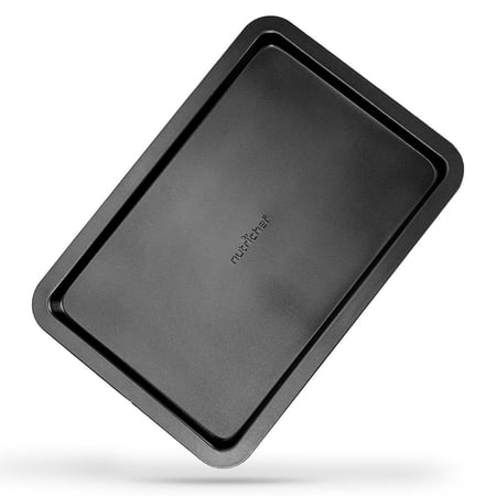 Medium Cookie Sheet - Non-Stick Bake Trays with Black Coating Inside & Outside, Compatible with Model: NCZK3B (Gray)