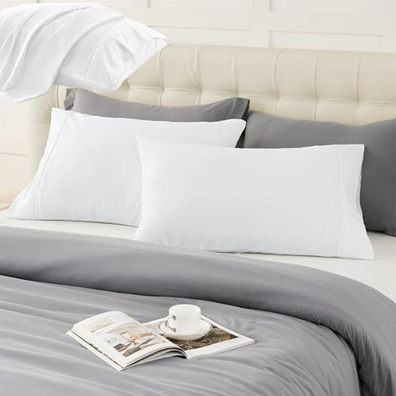 Medium Cool Pillowcase | Brushed Fabric Pillow Cover with Envelope Closure | Soft & Breathable for Comfortable Sleep | 20x26 Inches | 1 Piece