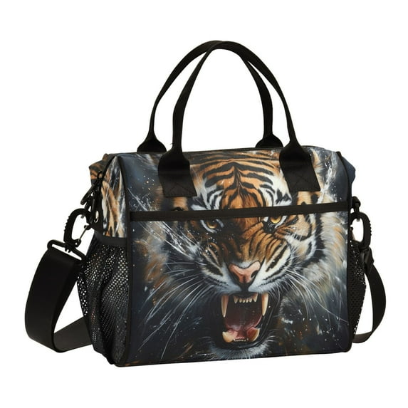 Medium Cooler Bag Lunch Bag Portable Meal Bag Work Meal Bag Outdoor Meal Bag Travel Meal Bag Picnic Meal Bag Going Out Meal Bag Fierce Big Tiger