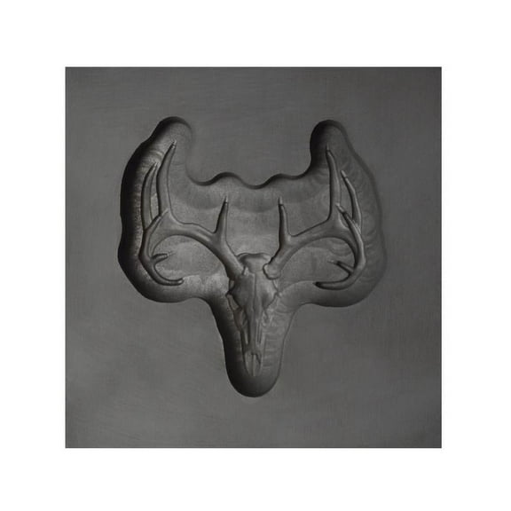 Medium Deer Skull 3D Graphite Ingot Mold 50 MM x 50 MM x 13 MM Metal Jewelry Casting Craft Tool - 3DMLD-0011