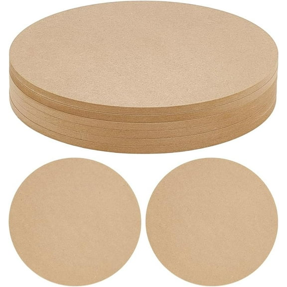 Medium Density Fiberboard (MDF) Portable Clay Wedging Board with Built for Clay Crafts Arts Ceramics Pottery Tools Flat Round BurlyWood 20x0.6cm