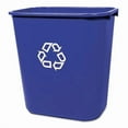 thumbnail image 1 of Medium Deskside Recycling Container Rectangular Plastic 28 1/8 qt Blue, 1 of 2