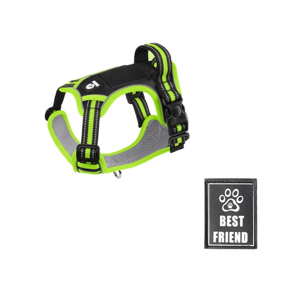 Medium Dog Vest Harness without Leash Rope，Outdoor Breathable and Wear-Resistant Pet Chest Harness with Velcro,with Reflective Strip Adjustable Waterproof Jacket