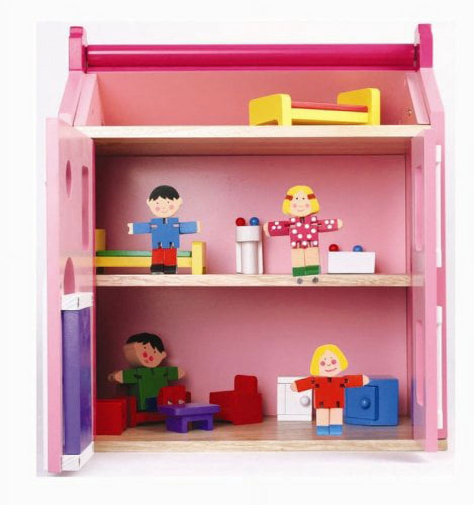 Medium Doll house w/furniture and Flexi Family