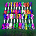 thumbnail image 1 of Medium Double Head Middle Handle Cheerleading Flower Ball Flower Ball Cheerleading Color Ball - Silver mixed with purple, 1 of 3