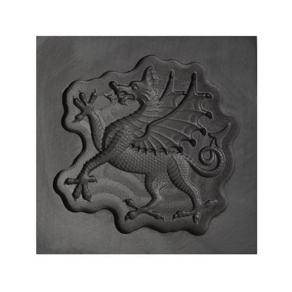 Medium Dragon Flourish 3D Graphite Ingot Mold 50 MM x 50 MM x 13 MM Metal Jewelry Casting Craft Tool - 3DMLD-0059