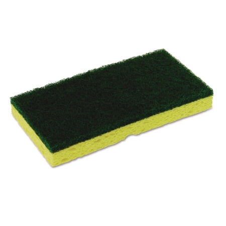Continental Medium-Duty Sponge N' Scrubber 3 3/8 x 6 1/4 Yellow/Green 3/PK 8 PK/CT 74H