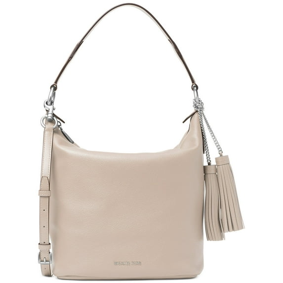 Medium Elana Convertible Leather Shoulder Bag - Cement - 30T6SE3L3L-092