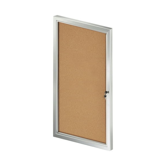 Medium Enclosed Cork Bulletin Board w/ Lock & Key