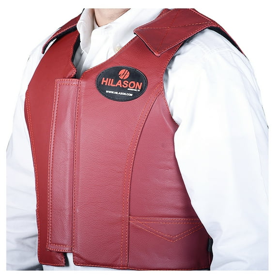Medium Equestrian Horse Riding Vest Safety Protective Hilason Leather Rodeo