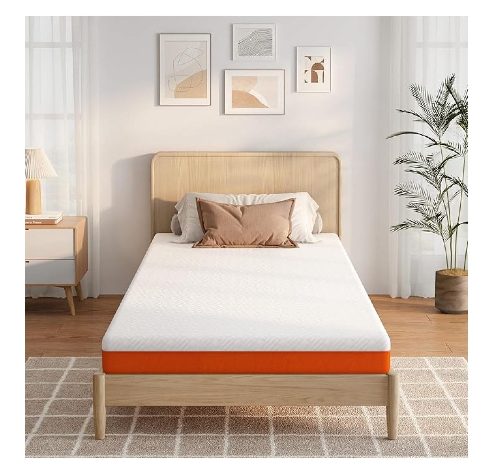 Medium Firm Gel Memory Foam Twin Mattress with Removable Washable Cover, 6-Inch