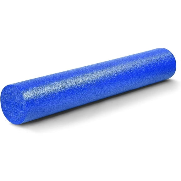 Medium Firm Round PE Foam Roller for Pilates, Yoga, Stretching, Balance & Core Exercises - 4 Sizes 12/18/24/36-inch