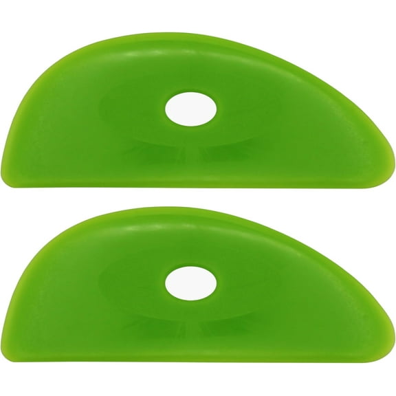 Medium Firm Silicone Pottery Rib (Shape 3) - Ceramic Clay Sculpting Tool, Smooths & Removes Finger Marks | 2 Pack