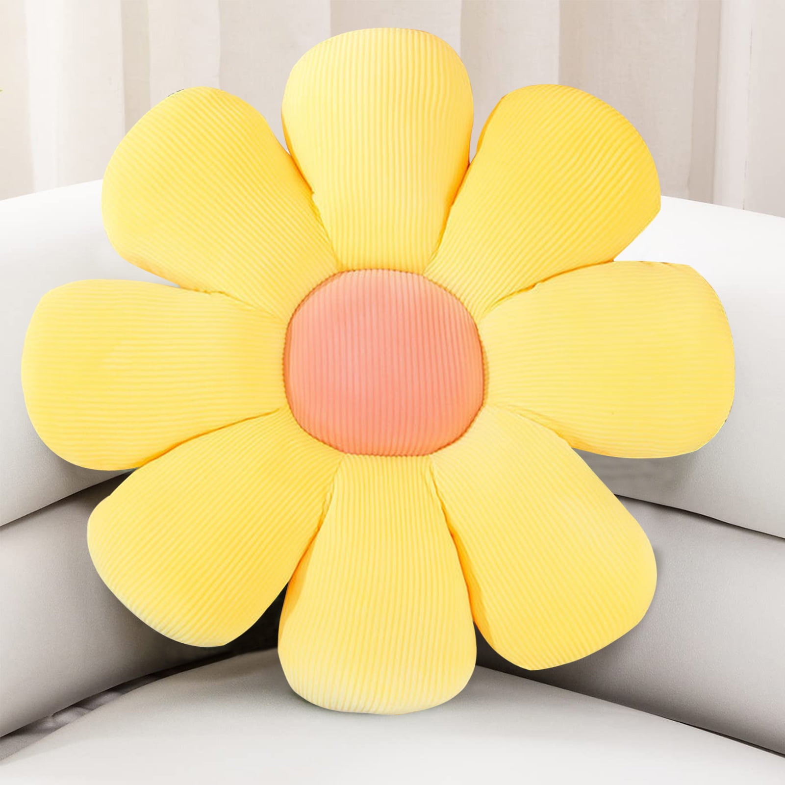 Medium Flower Floor Pillow Cushion 21"*21",Home Decorative Daisy