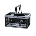 thumbnail image 1 of Foldable  Storage Basket with Handles, Collapsible Crate Organizer for Home, Office, Car, Black, 1 of 10