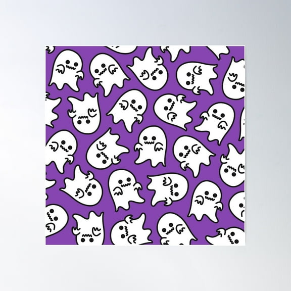 Medium Ghost Pattern 1 Poster Wall Art, Modern Wall Decor For Living Room Bedroom, 30x30 UNFRAMED