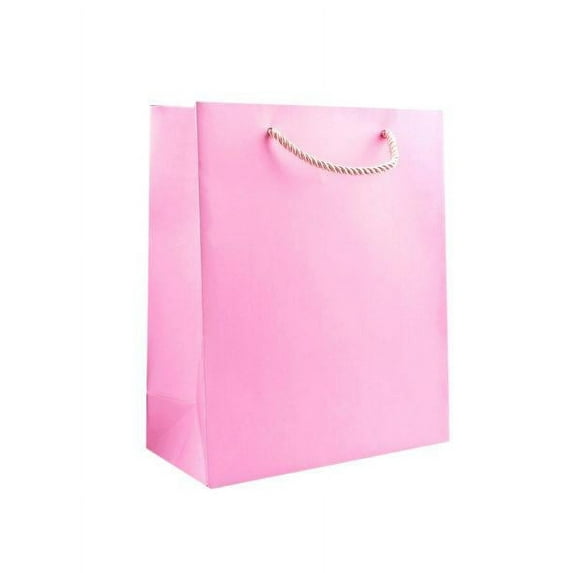 Medium Gift Bag in Solid Pink
