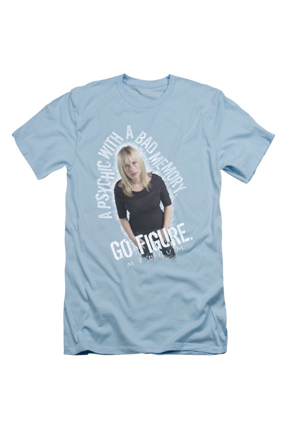 Medium Go Figure Adult 30/1 T-Shirt Light Blue