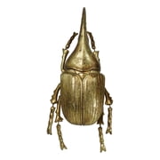 Medium Gold Resin Hercules Rhinoceros Beetle Wall Decor Or Tabletop Figurine