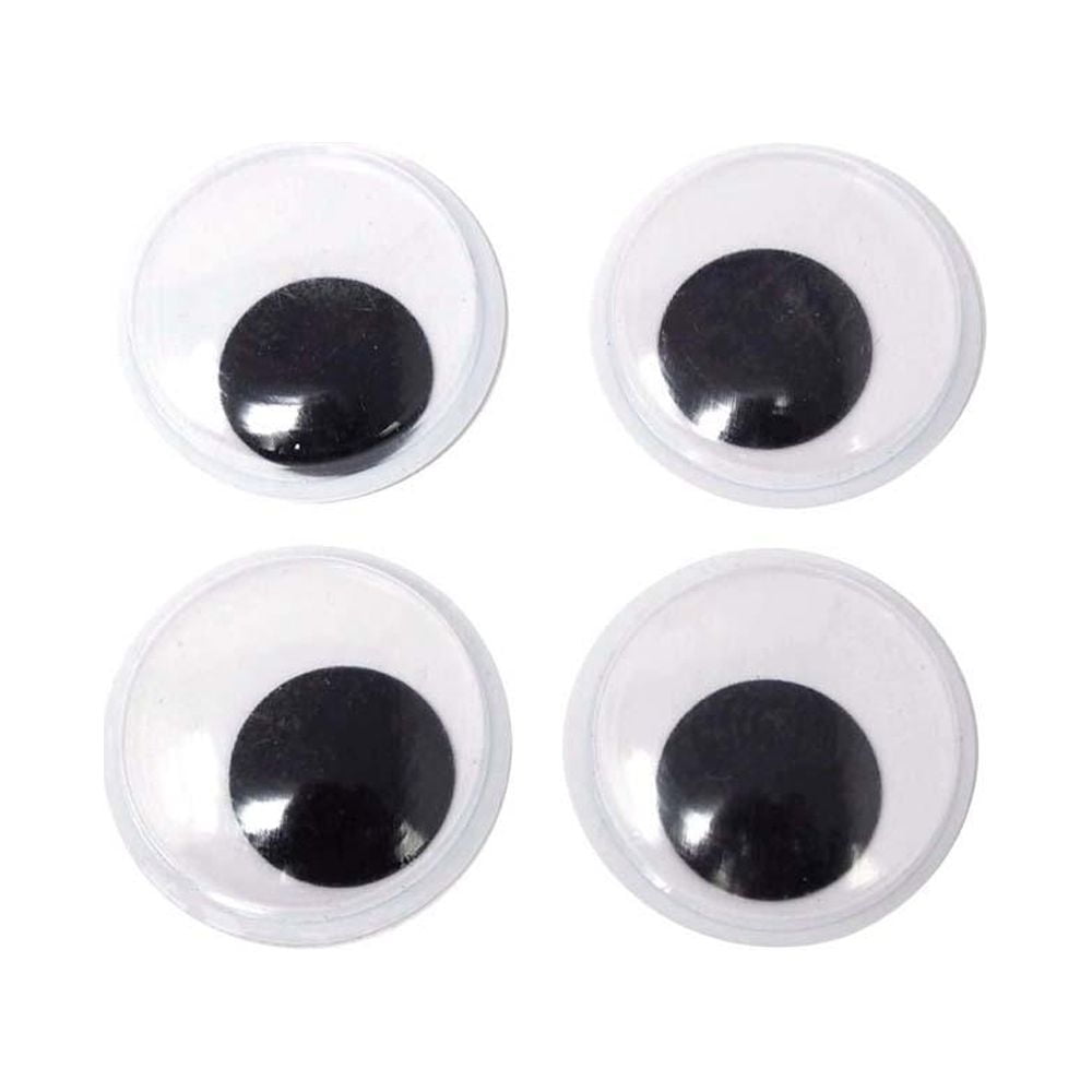 EXCEART 2 Movable Eyes Self- Adhesive Eyeball Doll Eye Decal Googly Eye  Stickers Black Out Stickers Circle Stickers Evil Eye Sticker Wiggle Eyes