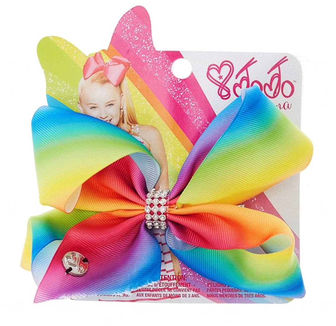 Medium Hair Bow (Rainbow)