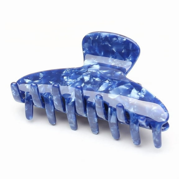 QinGoo Medium Hair Claw Clip for Women Non-Slip Thick Hair Accessory 1 Count, 3.3 Inch, Blue