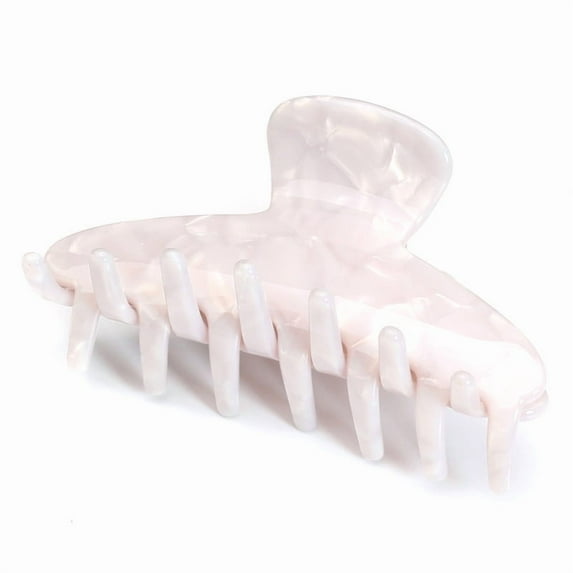 QinGoo Medium Hair Claw Clip for Women Non-Slip Thick Hair Accessory 1 Count, 3.3 Inch, White