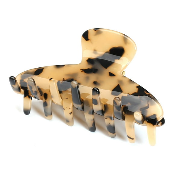 QinGoo Medium Hair Claw Clip for Women Non-Slip Thick Hair Accessory 1 Count, 3.3 Inch, Tortoise