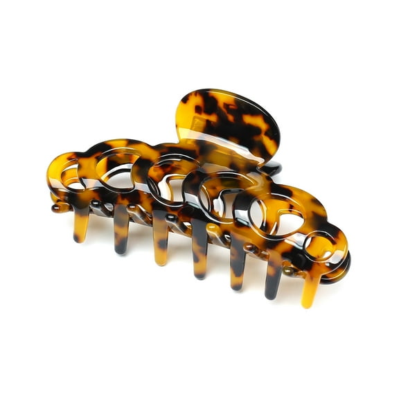 QinGoo Medium Acetat Claw Clip for Women Non-Slip Hair Claw Hair Accessory 1-Ct, 9.2cm,Tortoise
