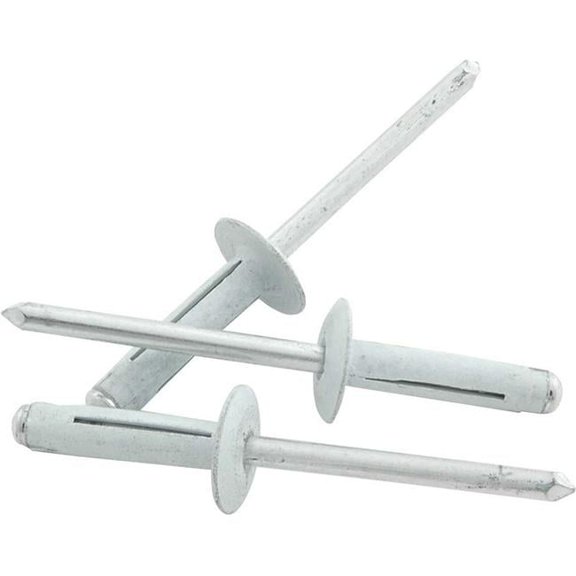 Medium Head Flange Type Aluminum Mandrel Rivet, White - Pack of 250