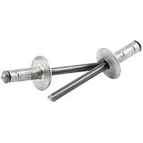 Medium Head Multi-Grip Rivet with Aluminum Mandrel, Silver - Pack of 250